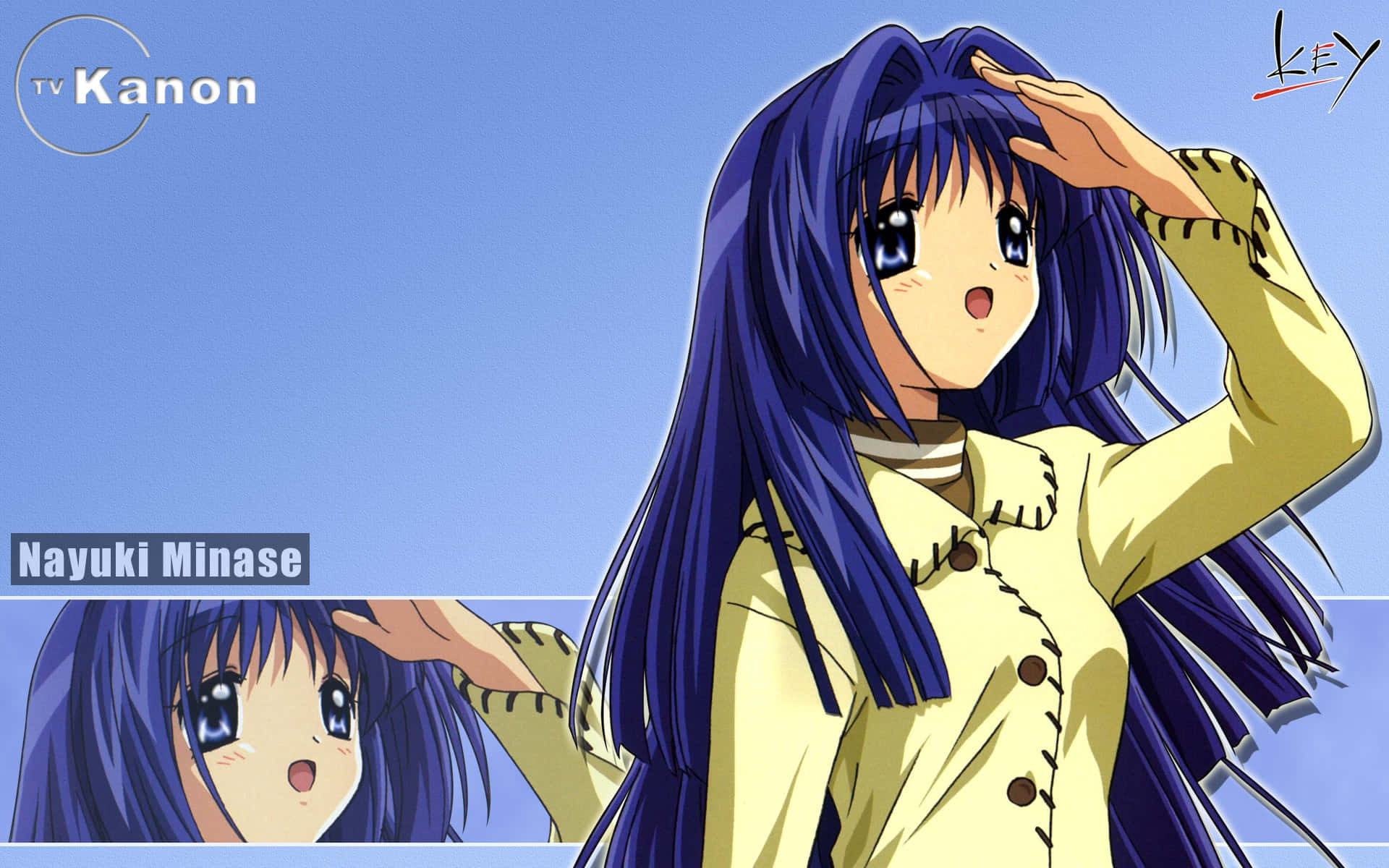 Nayuki Minase From Kanon In A Snowy Landscape Wallpaper