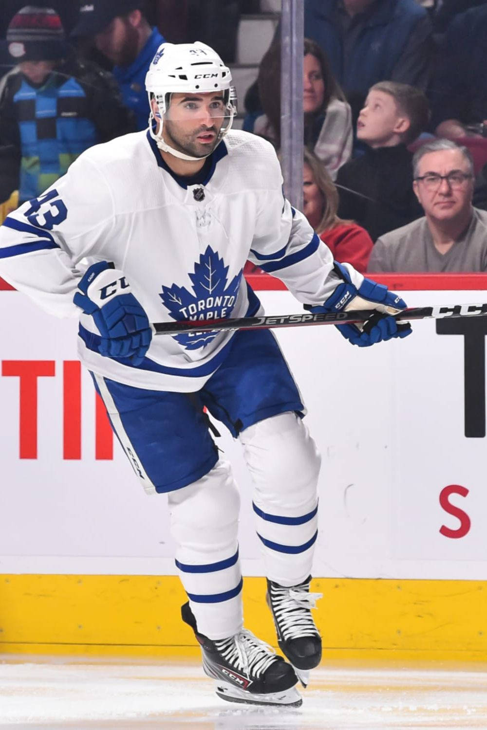 Nazem Kadri Hvid Toronto Maple Leafs Spiller Tapet Wallpaper