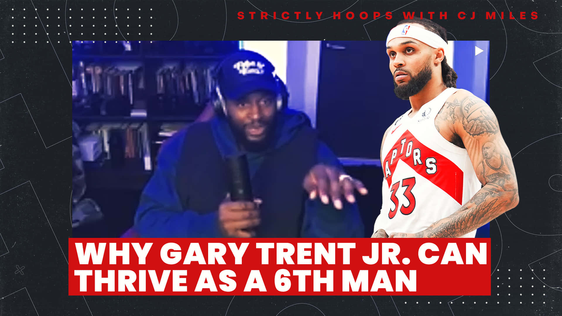 NBA Basketball spiller Gary Trent Jr strengt Hoops Podcast Wallpaper: Wallpaper