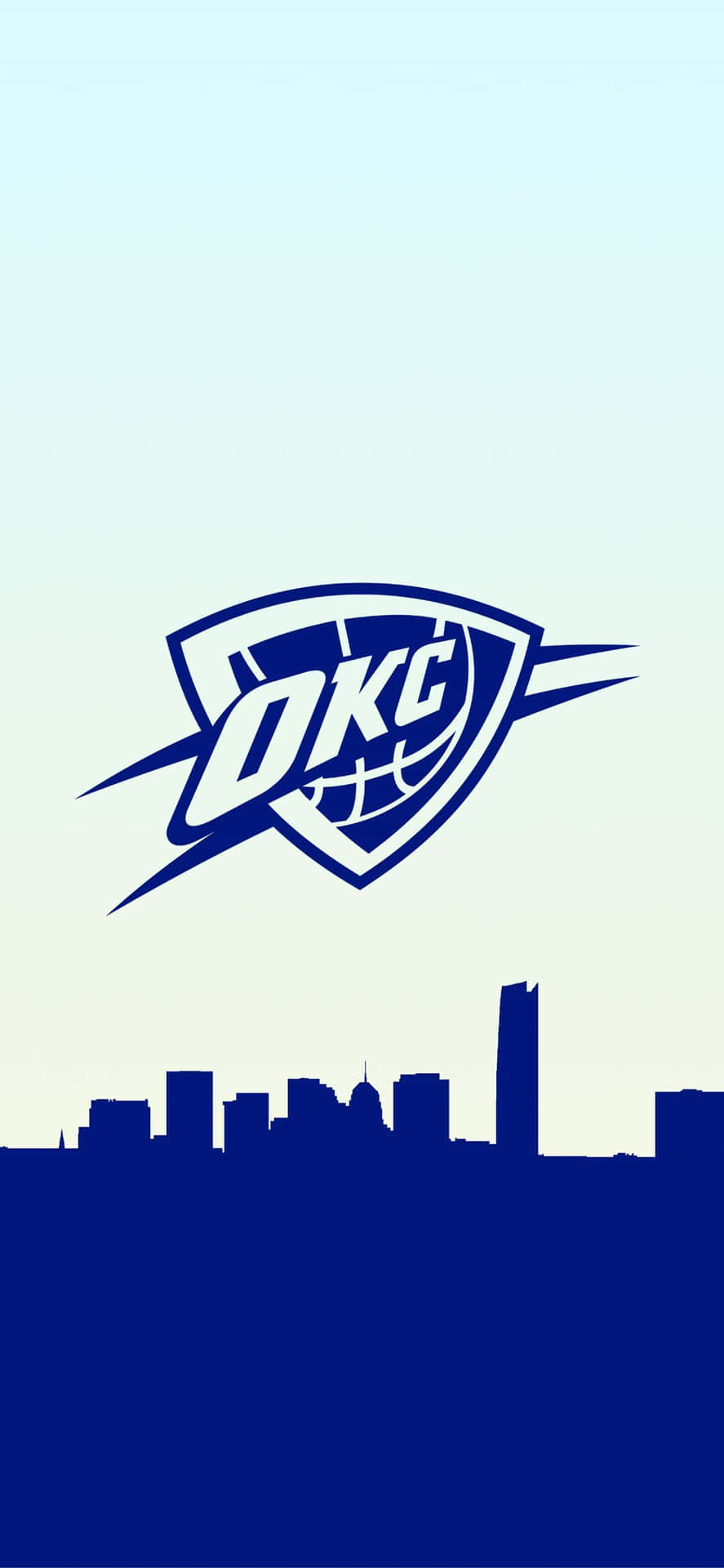1. Logo Tapet af NBA Basketballholdet Oklahoma City Thunders: Billedet af det populære basketballhold Oklahoma City Thunders logo vil holde dit skrivebord levende. Wallpaper