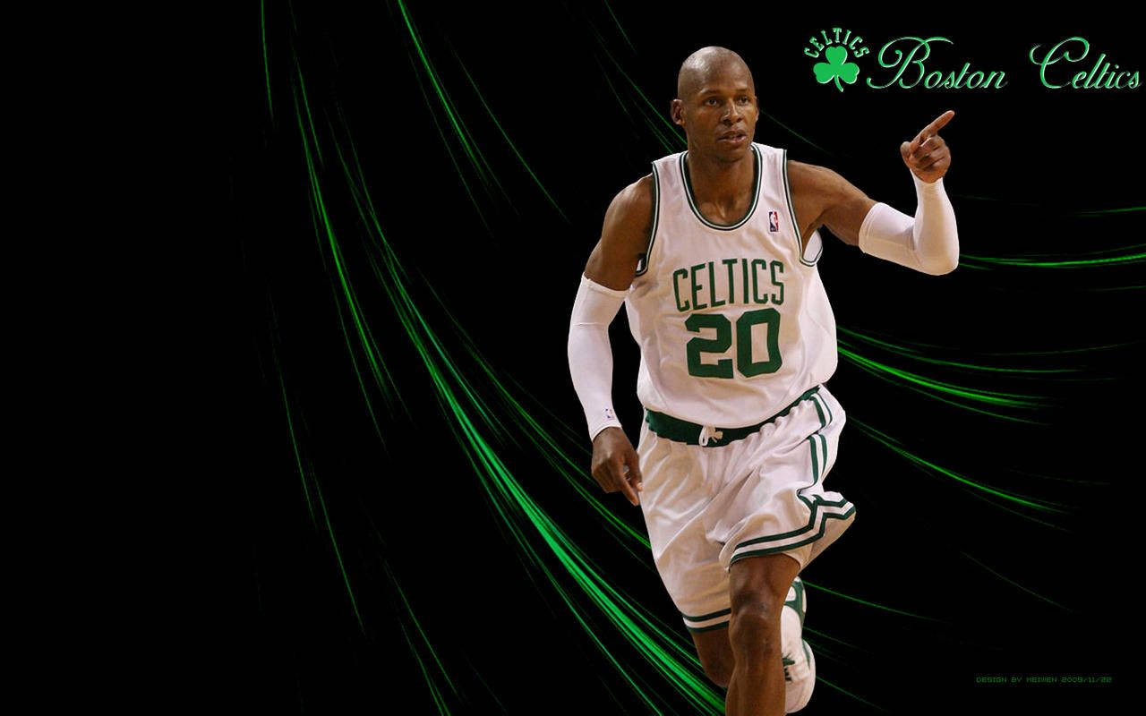 Nba Boston Celtics Ray Allen Pointing Wallpaper