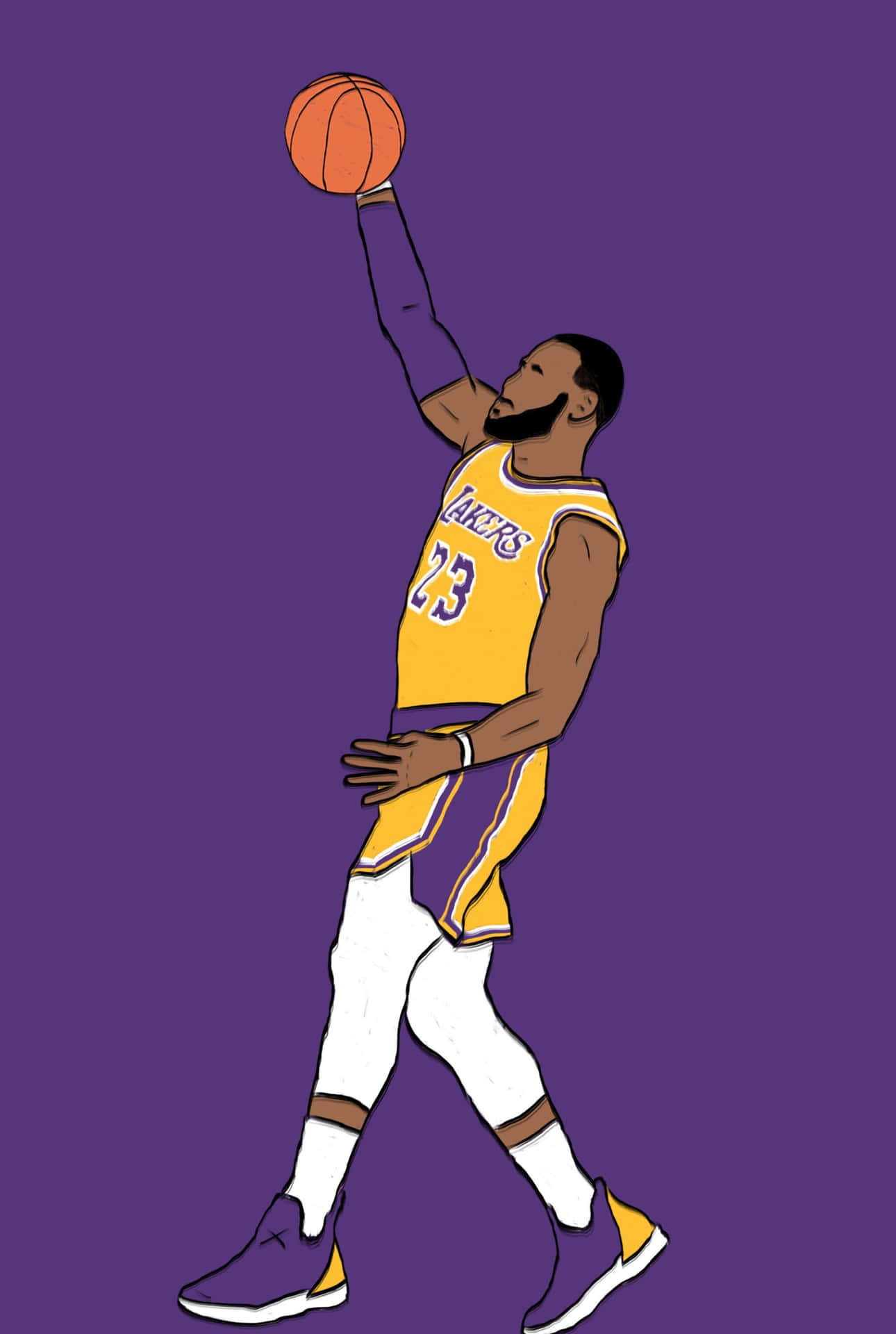 !Få dit spil på med de nyeste NBA-tegnefilm! Wallpaper