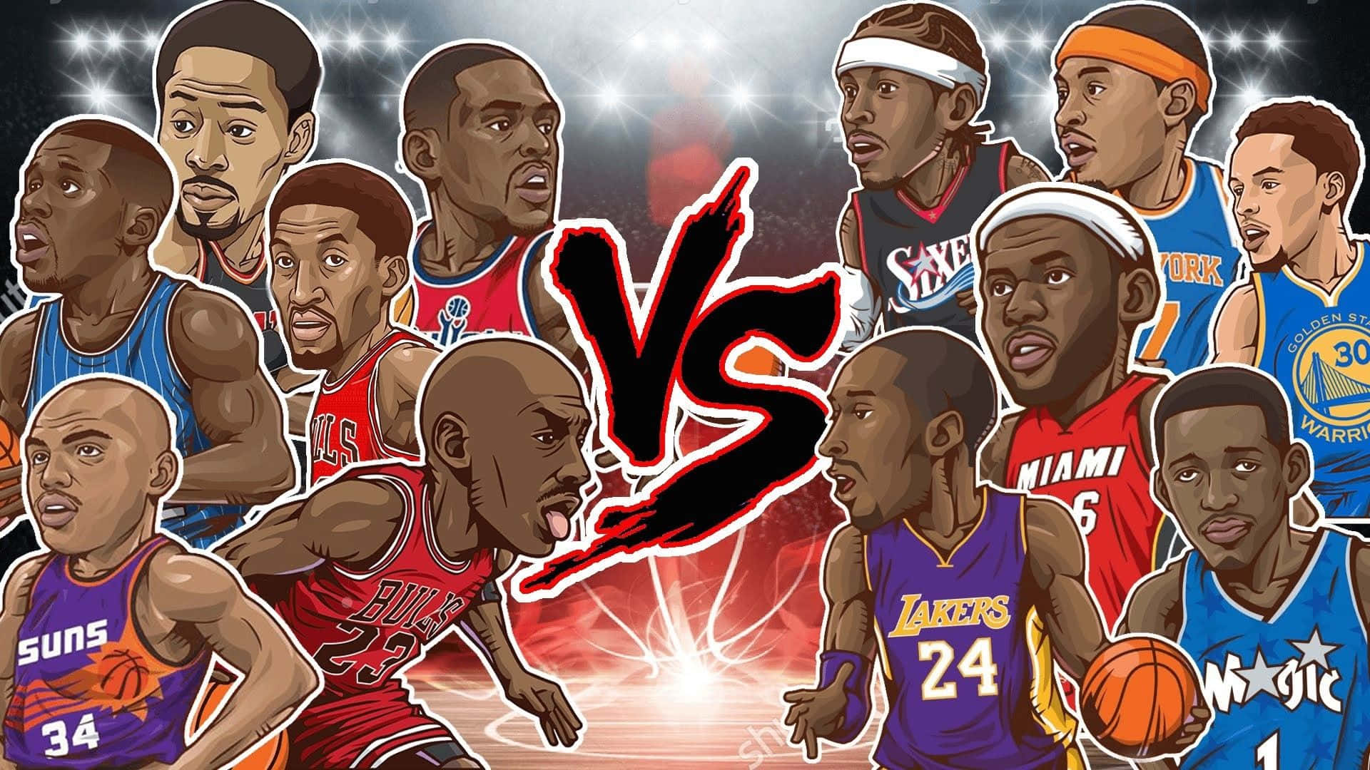 NBA Cartoon-A Basket of Fun Wallpaper
