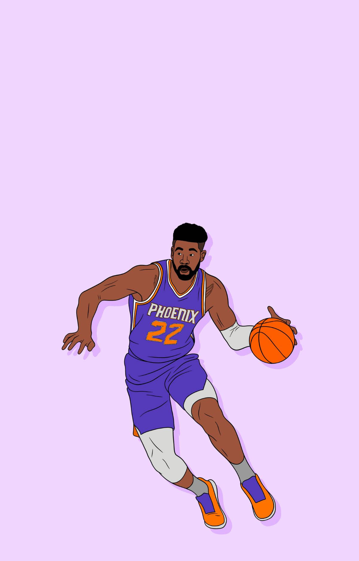 Nbacenterspelaren Deandre Ayton Från Phoenix Suns. Wallpaper