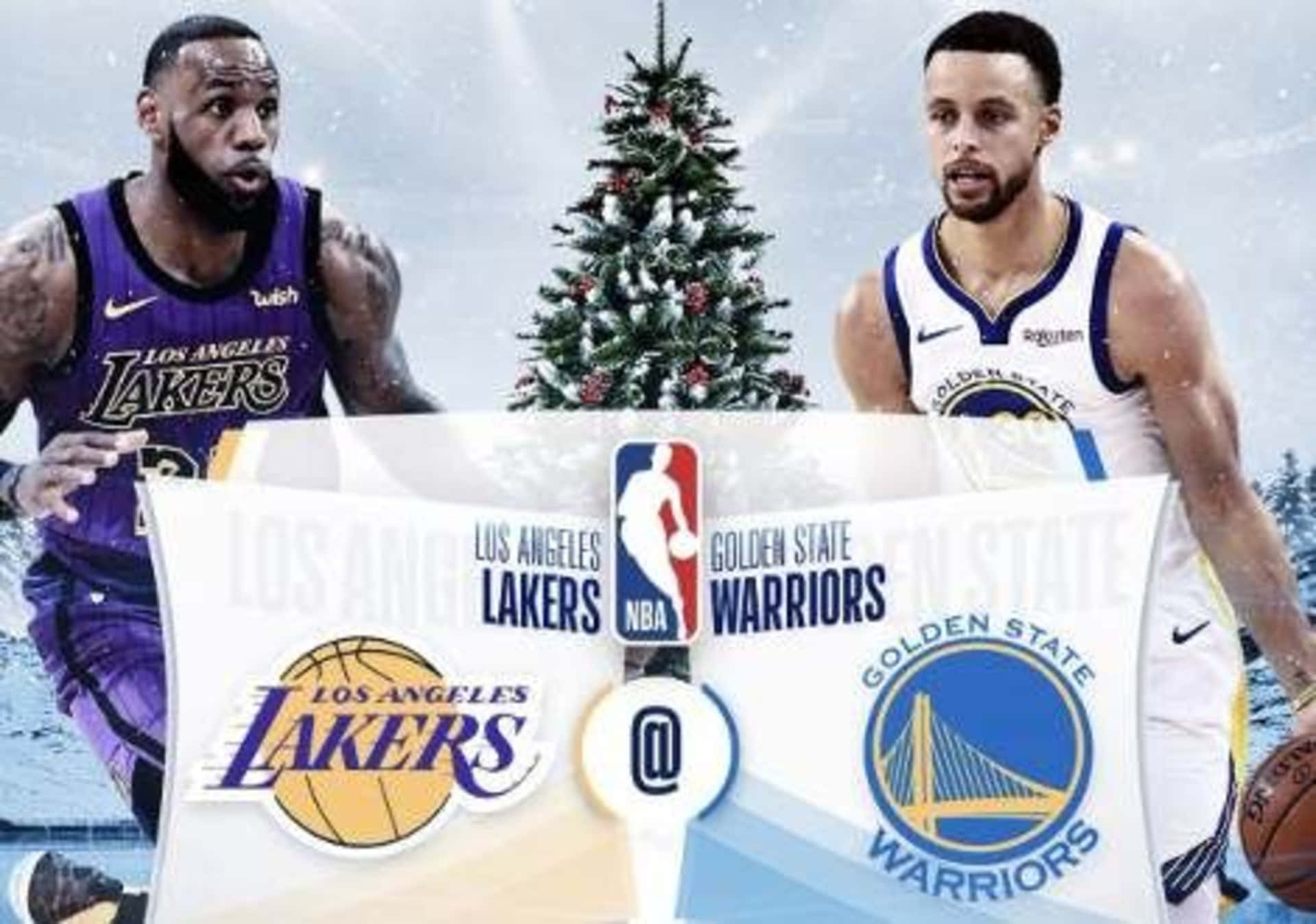 NBA-stjerner forbereder sig til en speciel jule dag tapet. Wallpaper