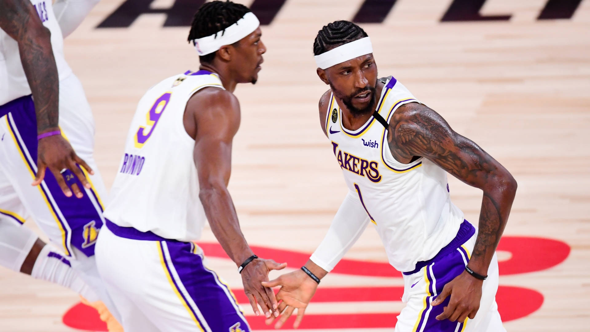 NBA Finals Stærke Lakers Team Tapet Wallpaper