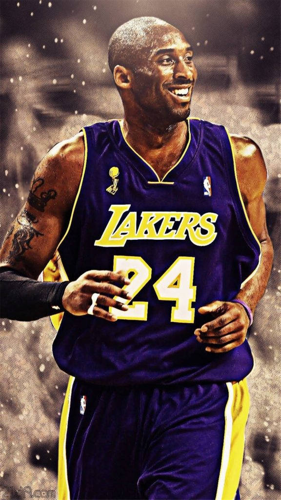 NBA iPhone Kobe Bryant Los Angeles Lakers 24 Tapet Wallpaper