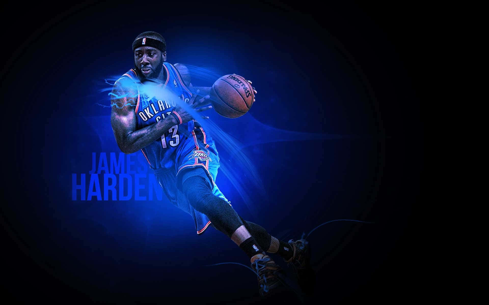 iriserende design - NBA League Oklahoma City Thunder James Harden iriserende design Wallpaper