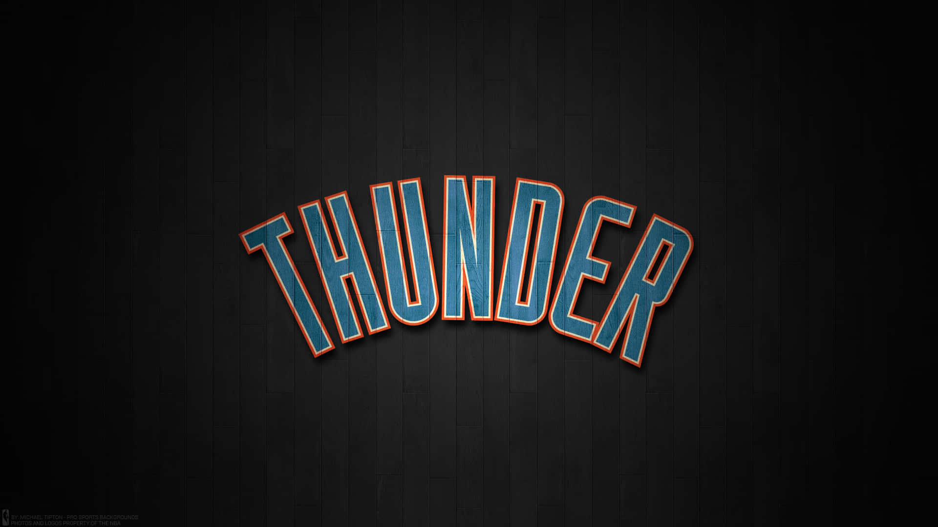 NBA League Oklahoma City Thunders holdnavnet Tapet Wallpaper