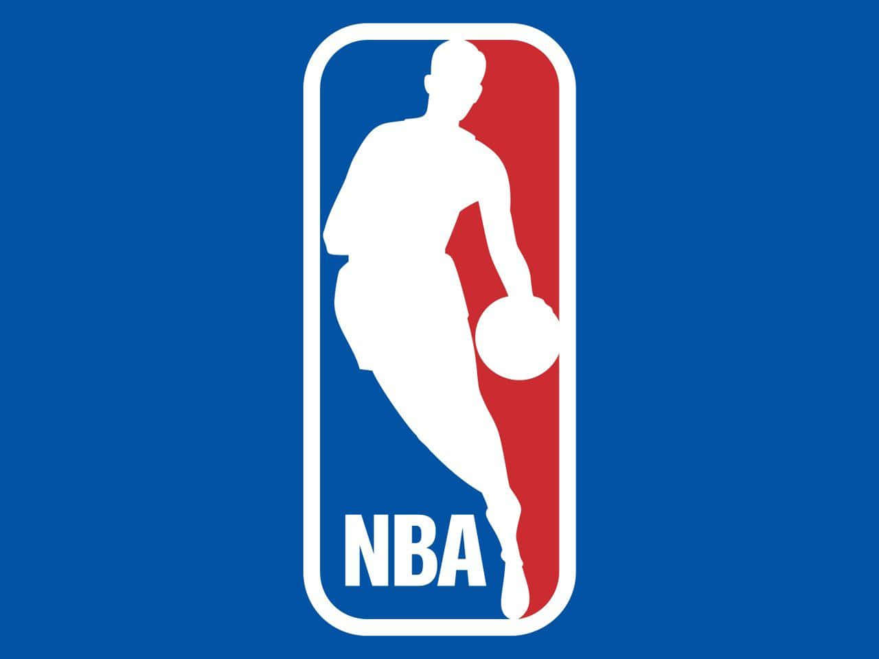 Stort NBA Logo på blå lærred Wallpaper