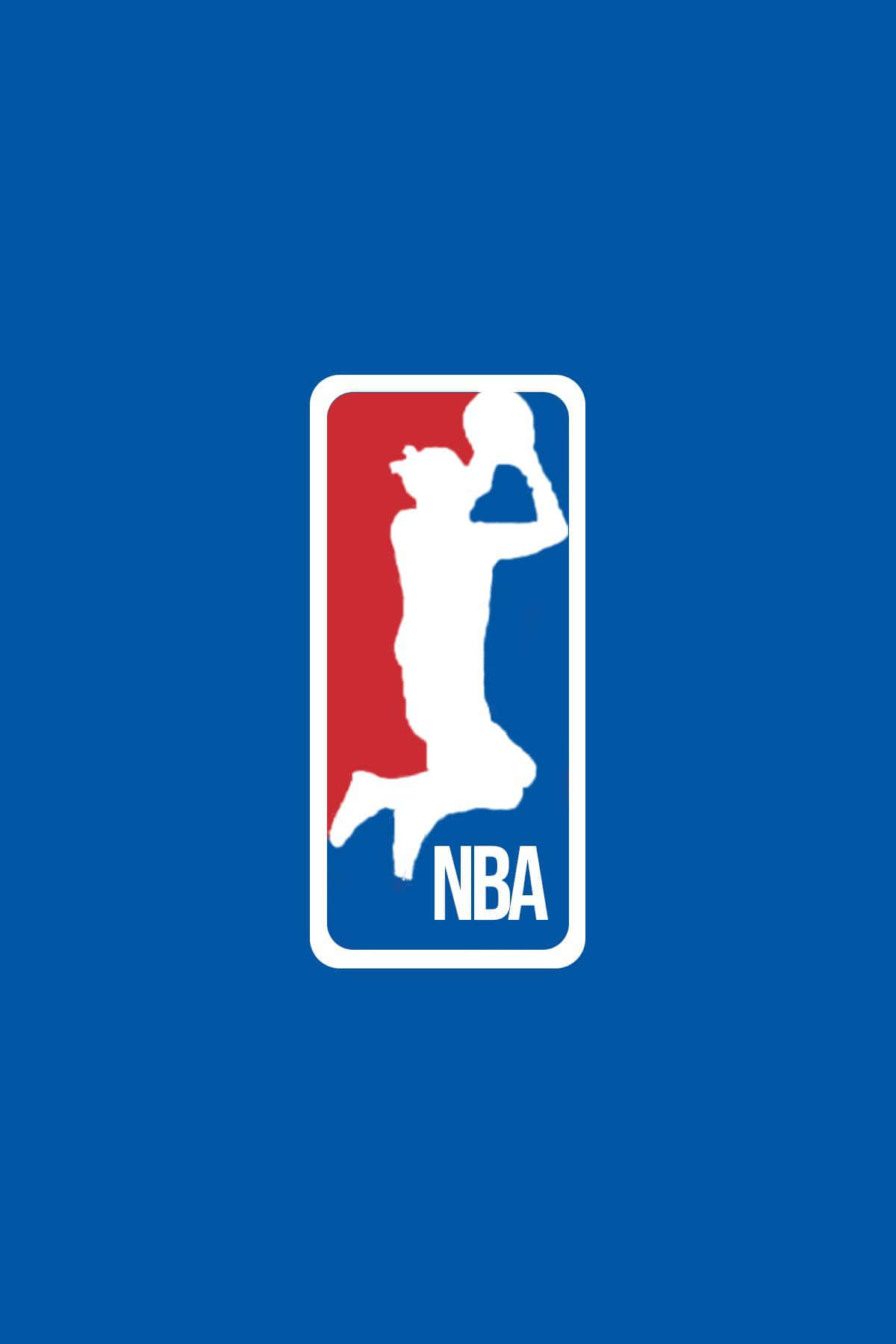 Basketbollnba-logotyp På Blå Bakgrund. Wallpaper
