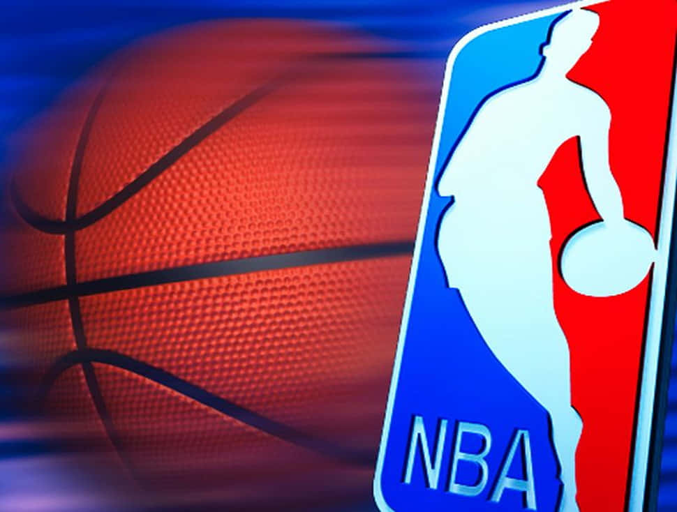 Nba Logo With Basketball Wallpaper