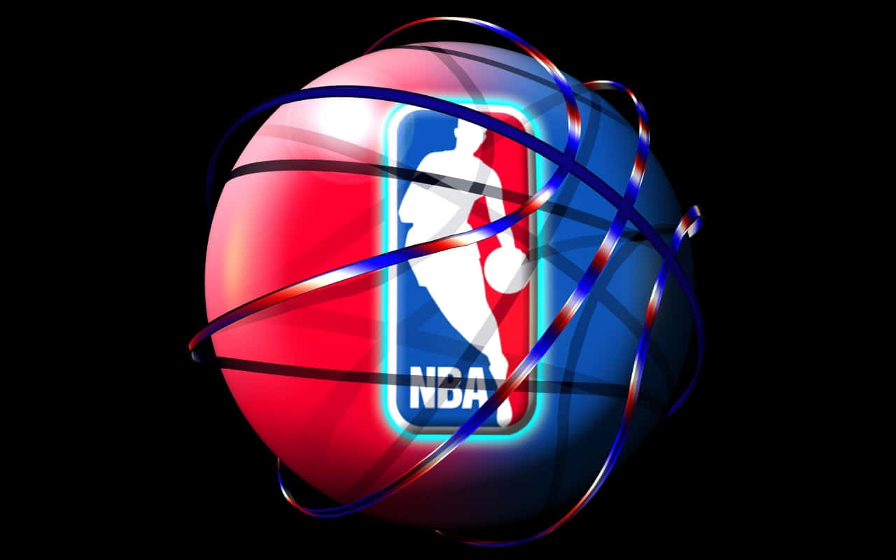 Nba Logo Inside An Abstract Basketball Wallpaper