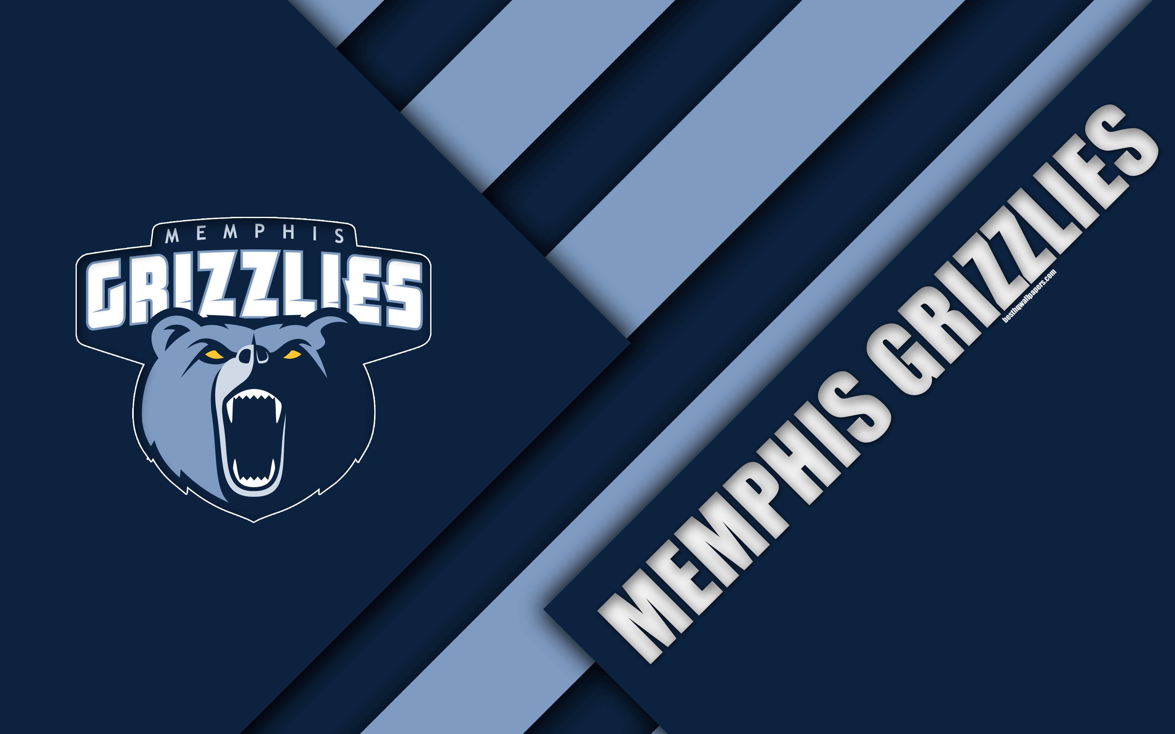 NBA Memphis Grizzlies Logo Plakat Tapet: Se fantastiske Memphis Grizzlies logo motiv på dette tapet. Wallpaper