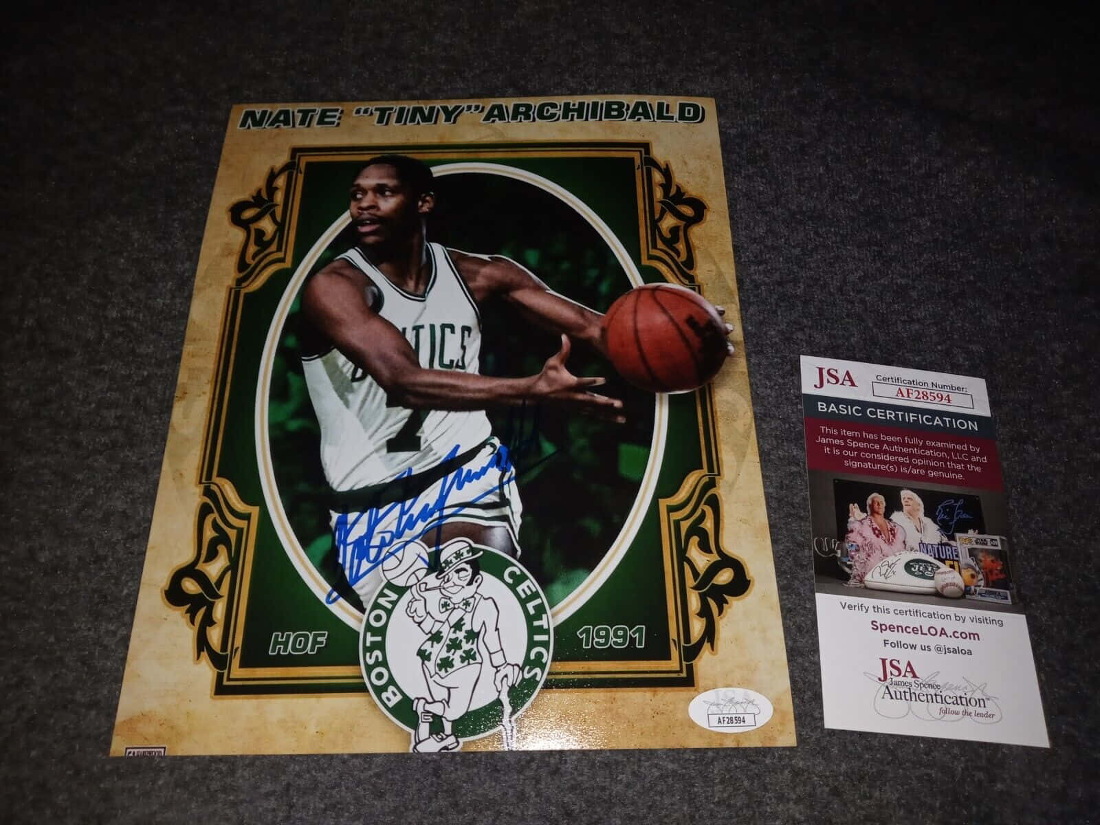 Cartãoda Nba De Nate Archibald Dos Boston Celtics. Papel de Parede