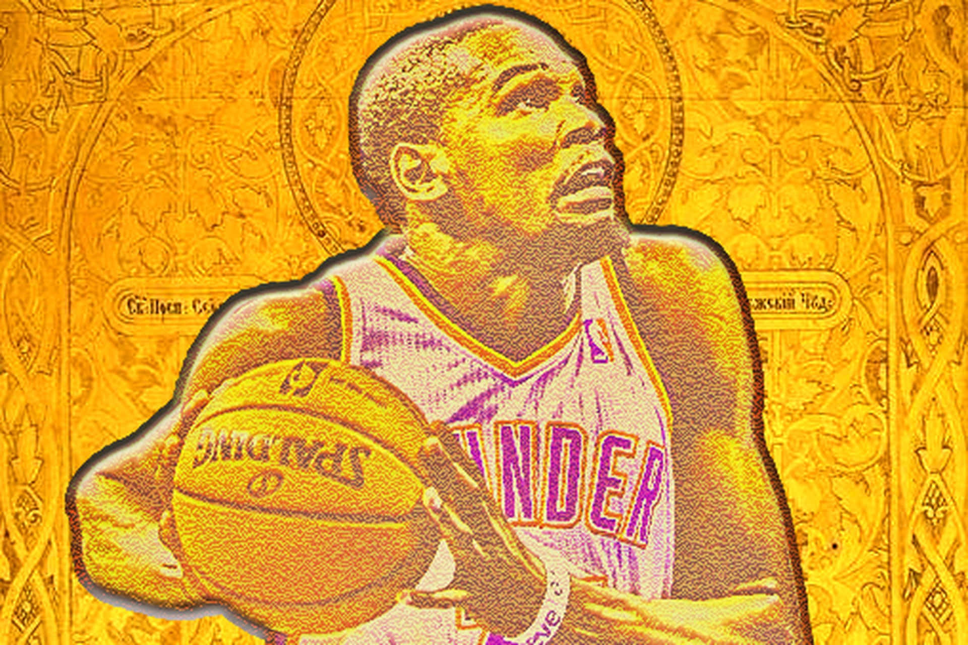 Nbaoklahoma City Thunders Basketbollspelare Kevin Durant. Wallpaper