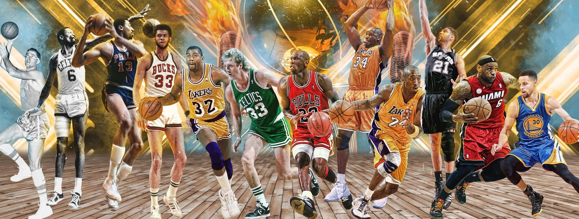 NBA Passing Of The Torch Wallpaper