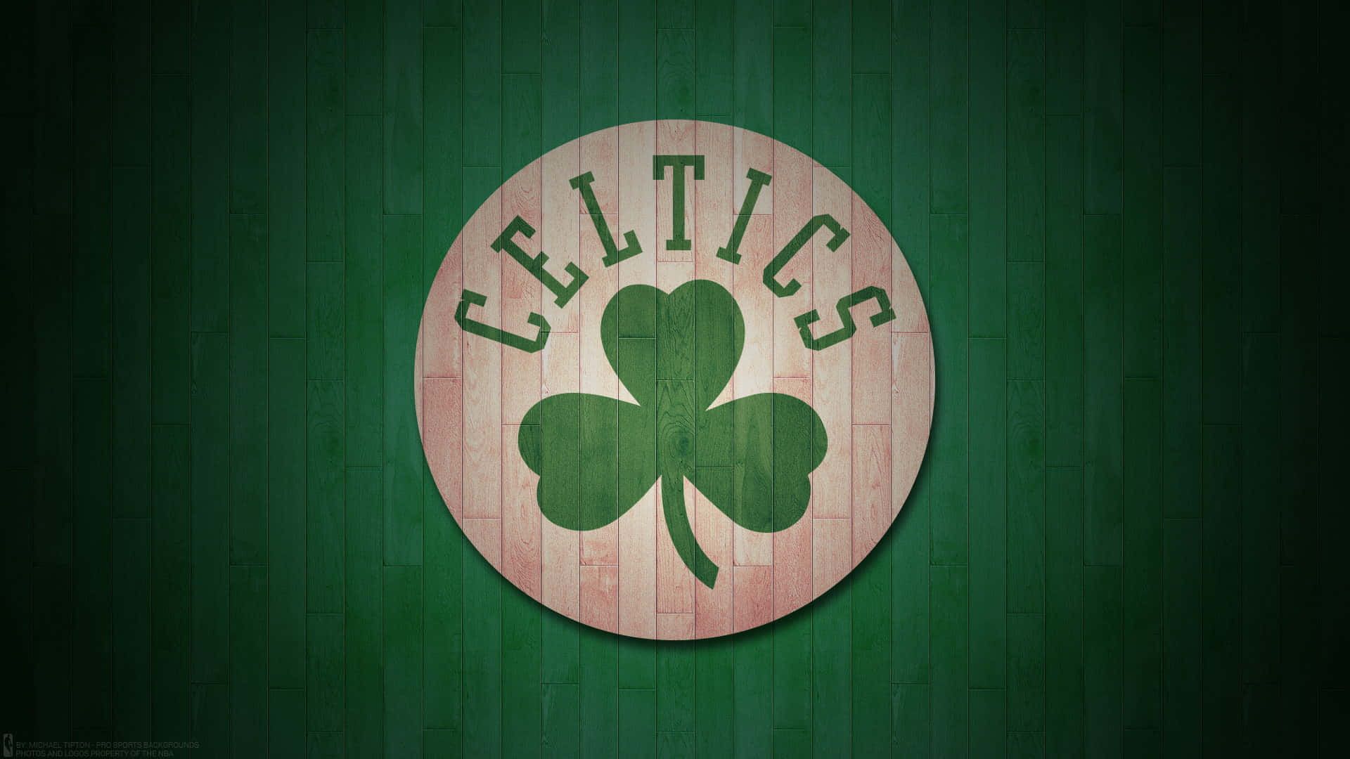 Logotipodo Boston Celtics Em Um Fundo Verde