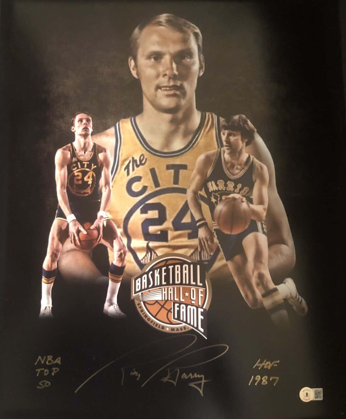 NBA Rick Barry Hall Of Famer Poster Wallpaper