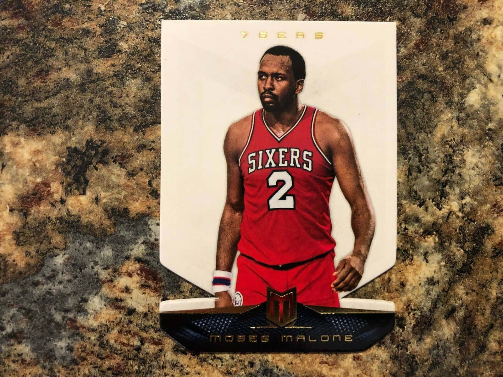 NBA Star Moses Malone Photocard Wallpaper