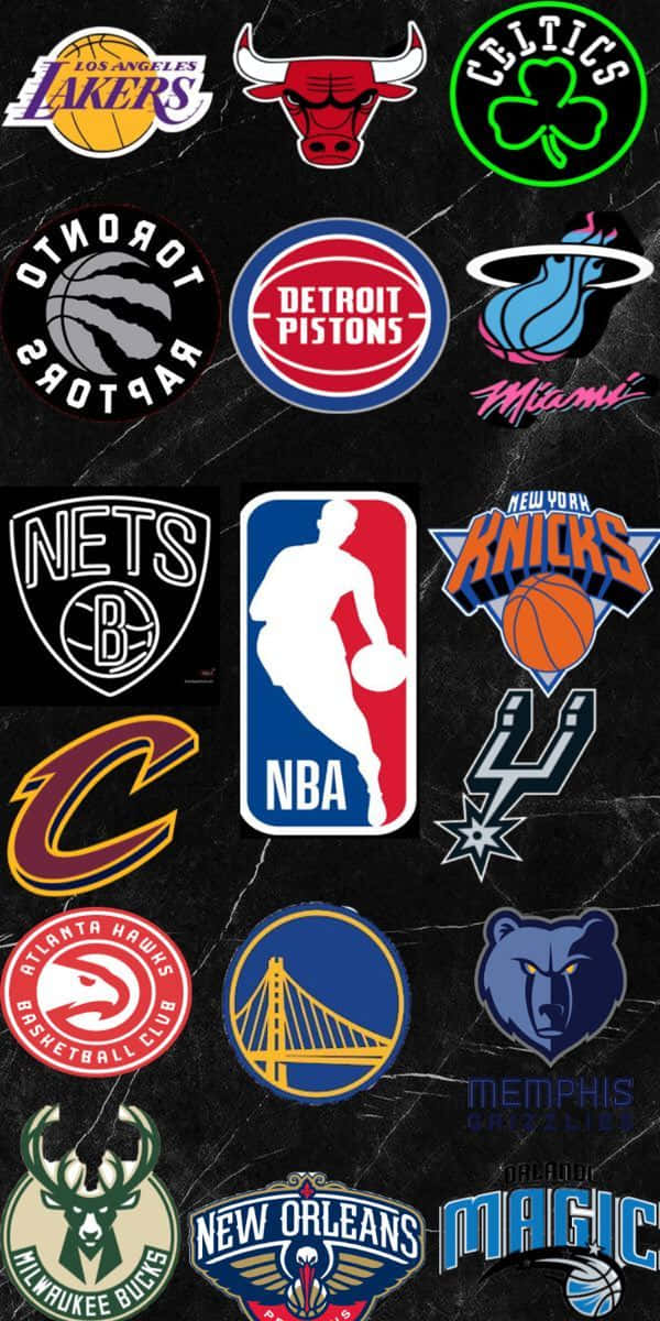 Et sammensat af NBA-holdlogoer Wallpaper