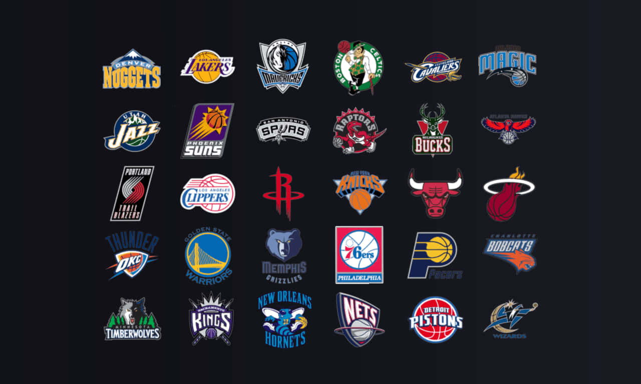 Samling af NBA-holdlogoer Wallpaper