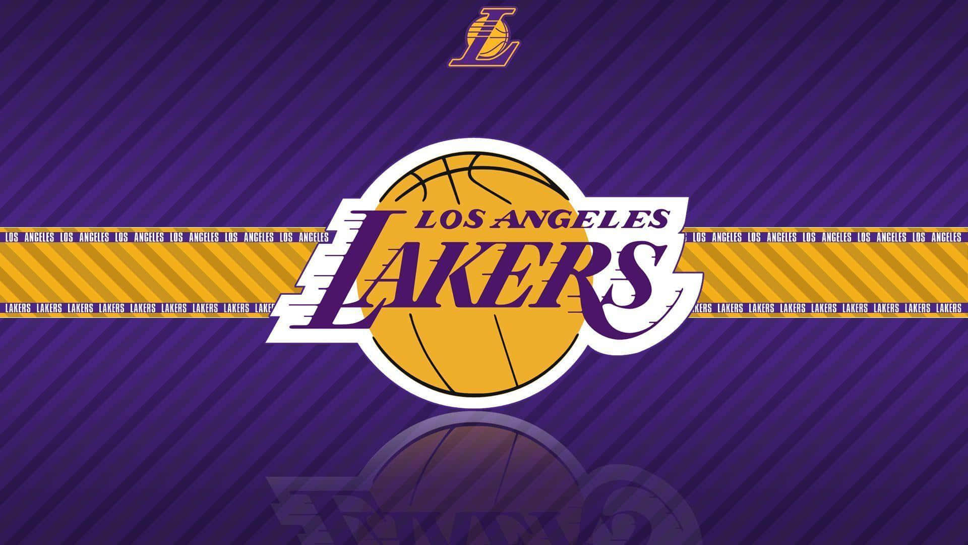 The Los Lakers Logo On A Purple Background Wallpaper