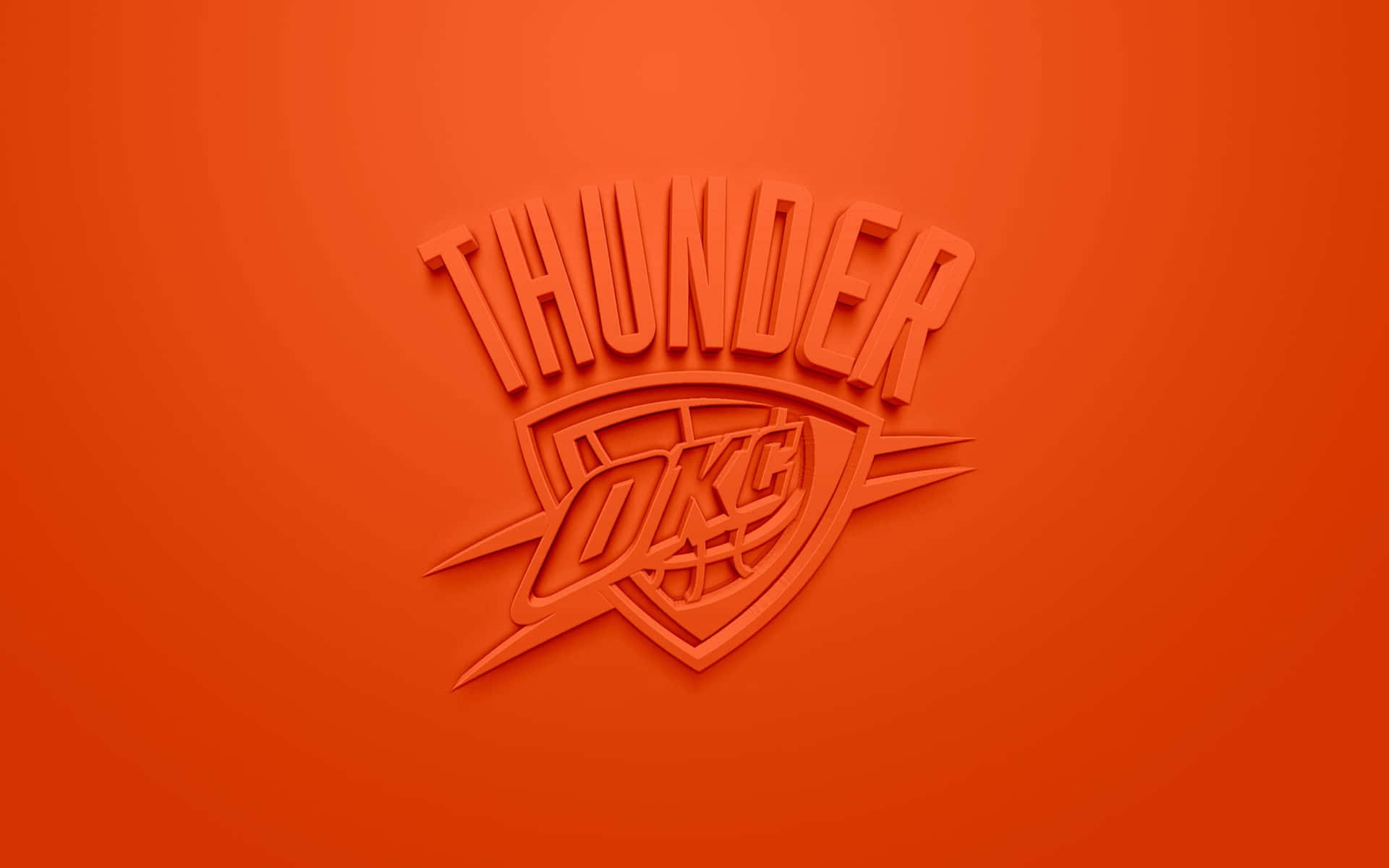NBA-holdet Oklahoma City Thunders OKC Logo Tapet Wallpaper
