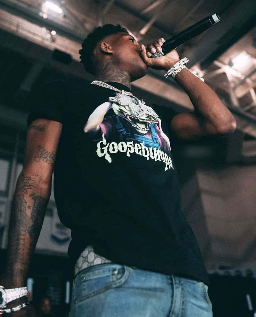 Image  NBA Youngboy living it up in the spotlight