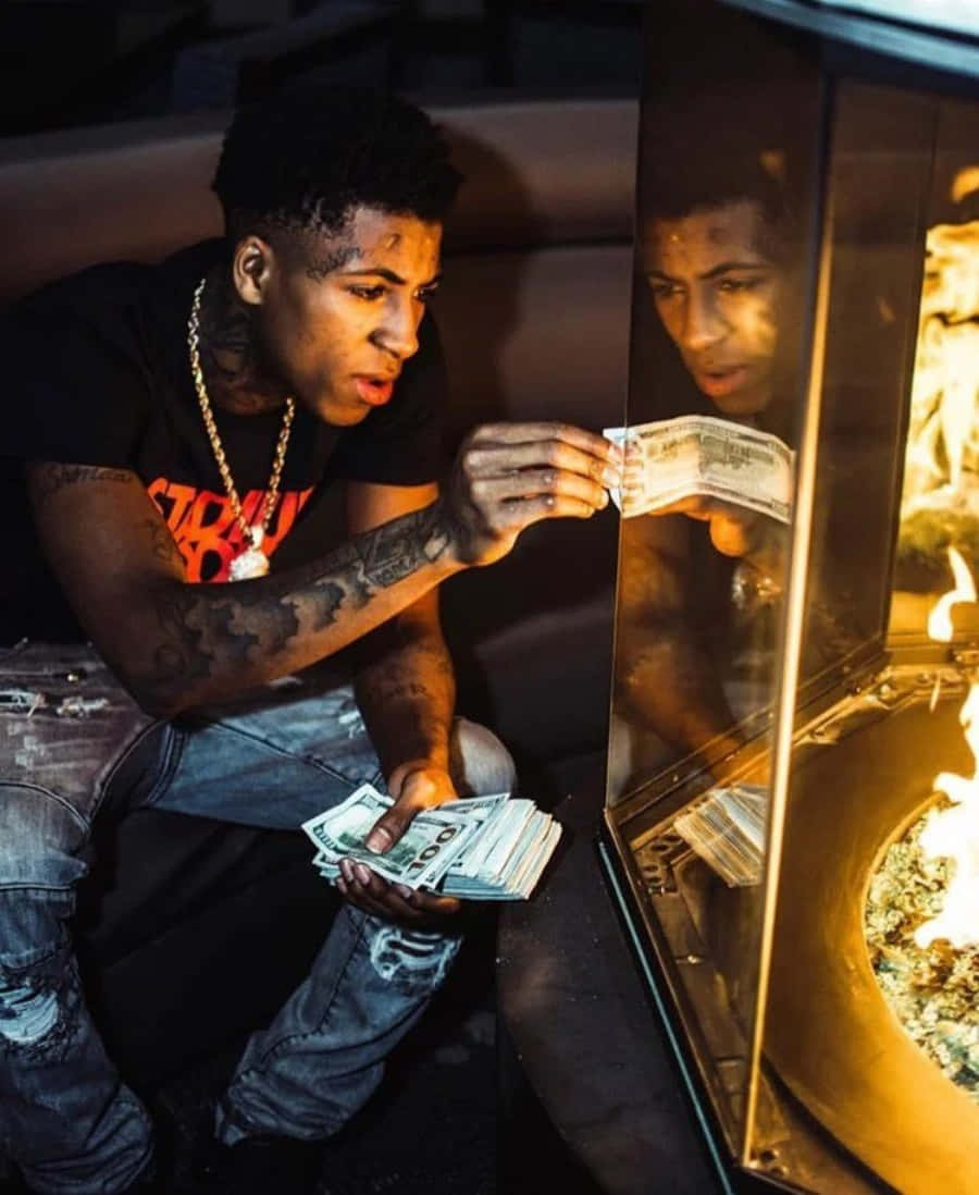 NBA Youngboy looking determined
