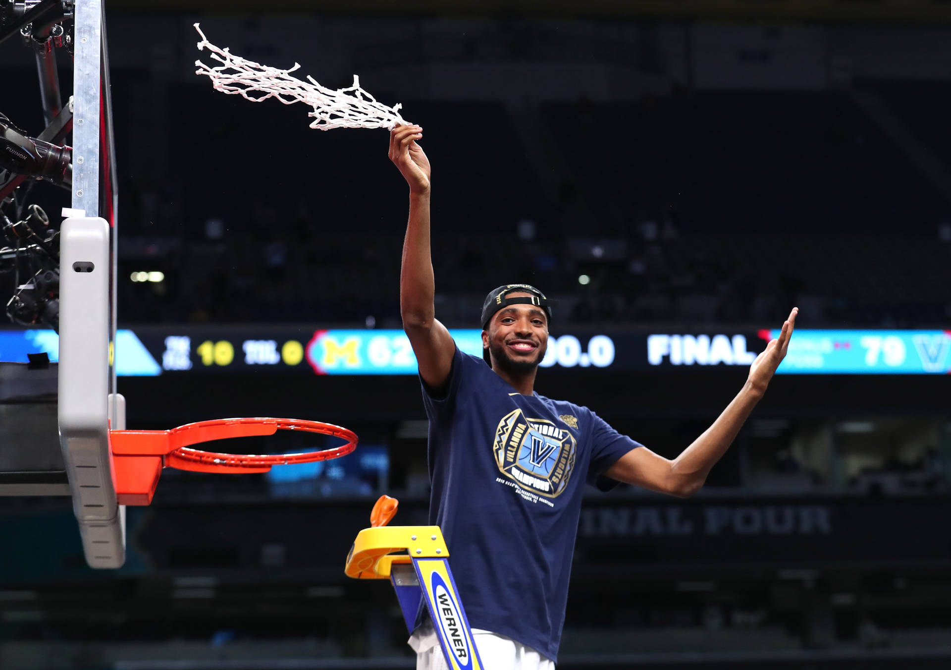 NCAA Mesterskab Mikal Bridges blå tapet Wallpaper