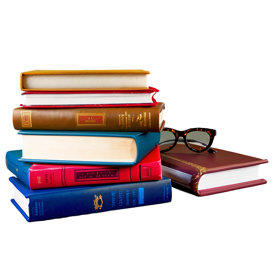 Neatly Stacked Books Png 94 PNG