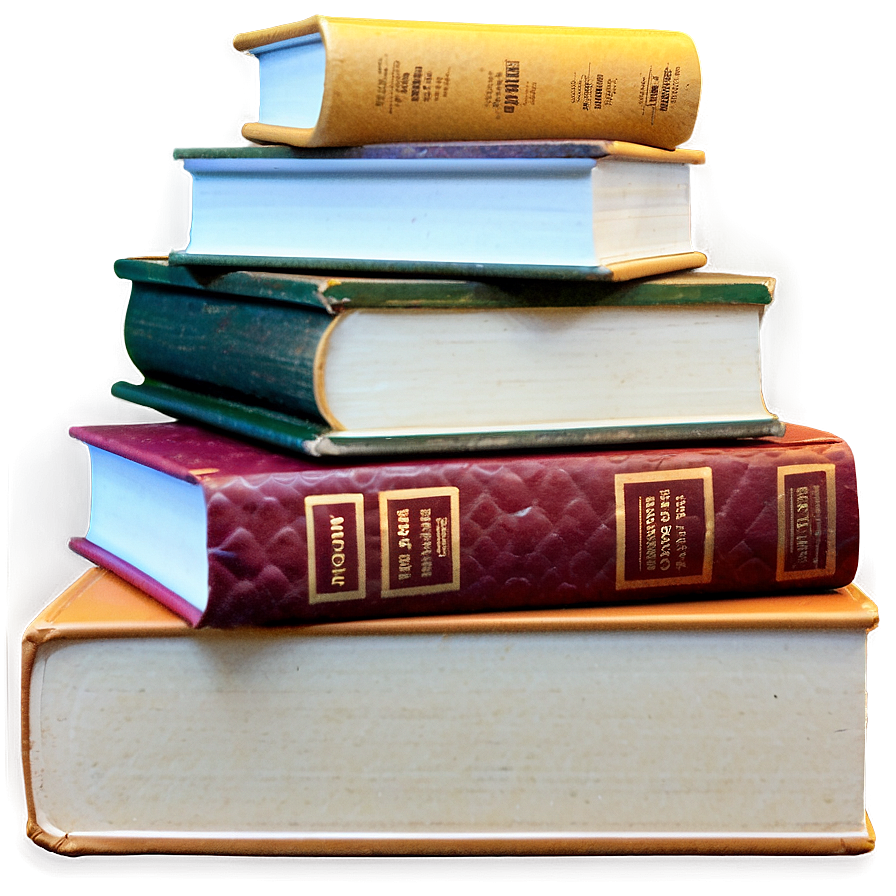 Neatly Stacked Books Png Kvg56 PNG