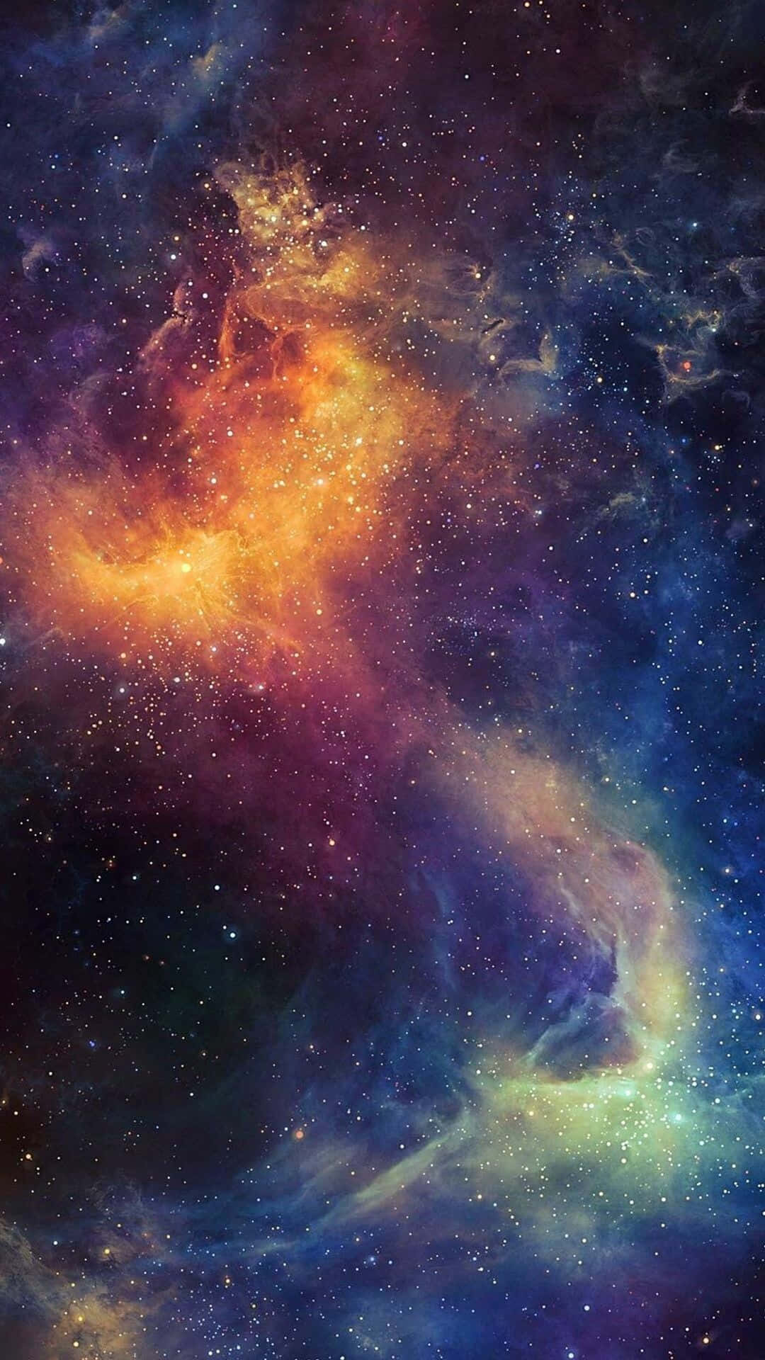 A colorful nebula in space