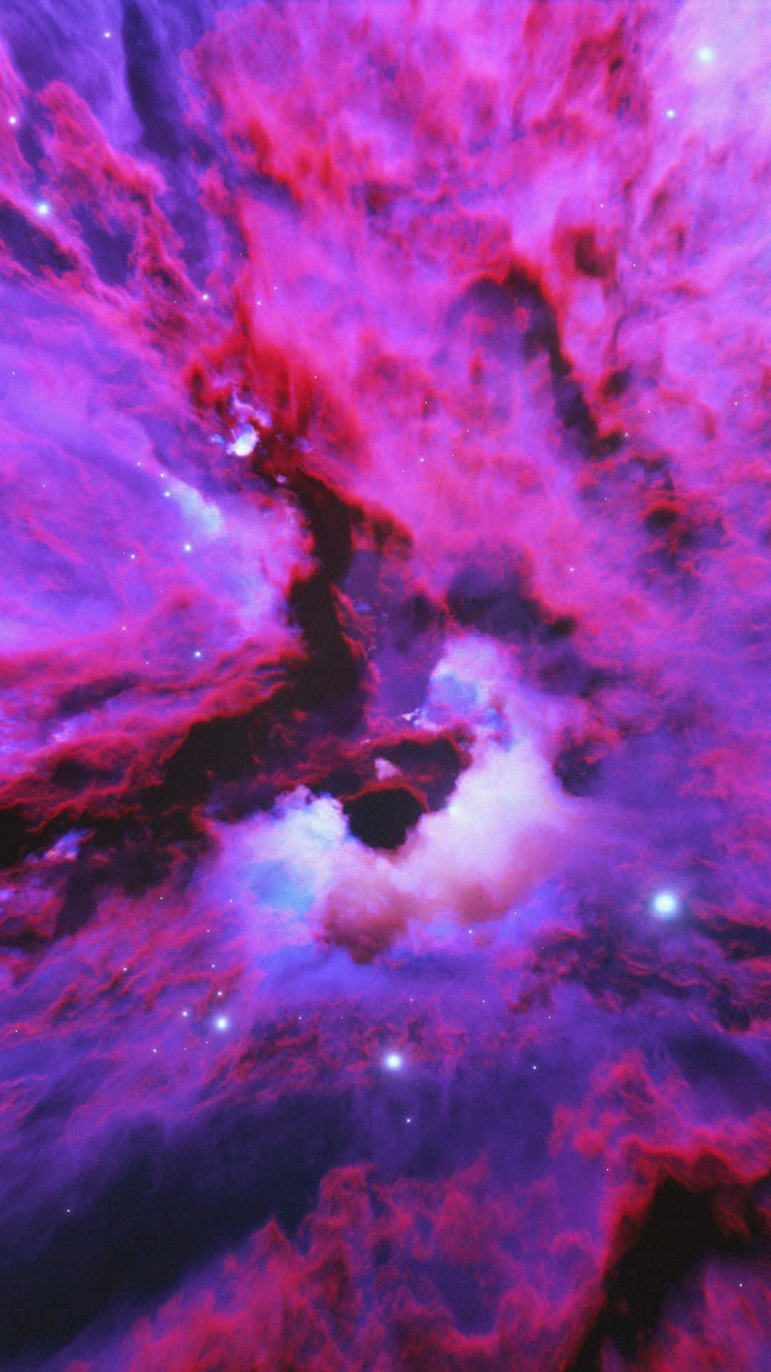 A view of a colorful nebula