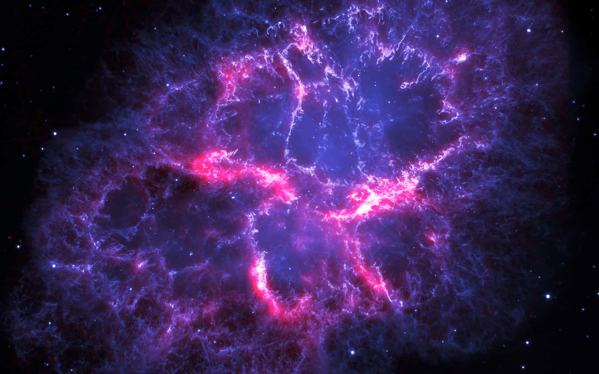 Enstrålande Och Vacker Galaktiskt Nebula, Upplyst Av Sin Egen Stjärnbildning