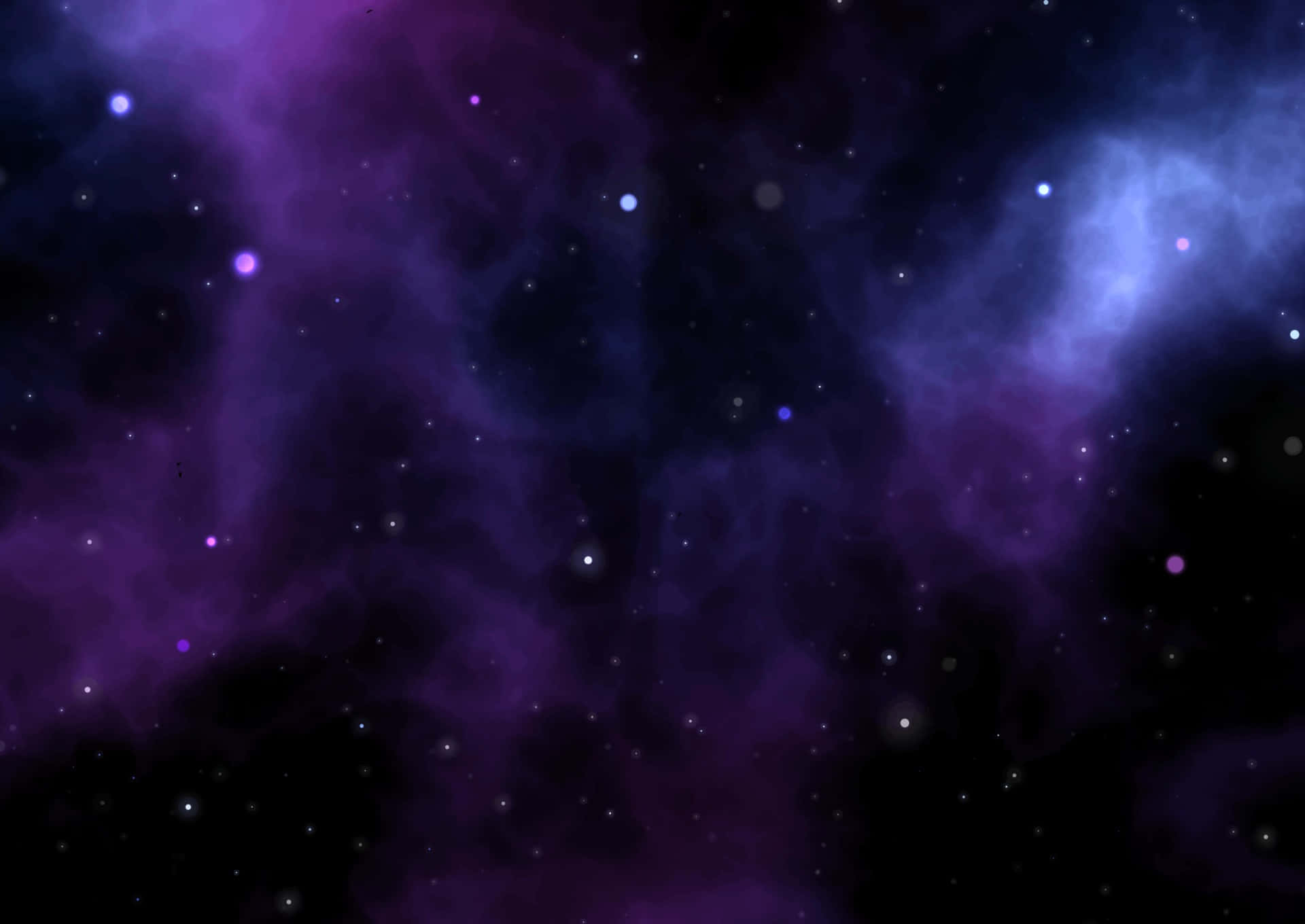 Unfondo De Pantalla Espacial Morado Y Azul Con Estrellas