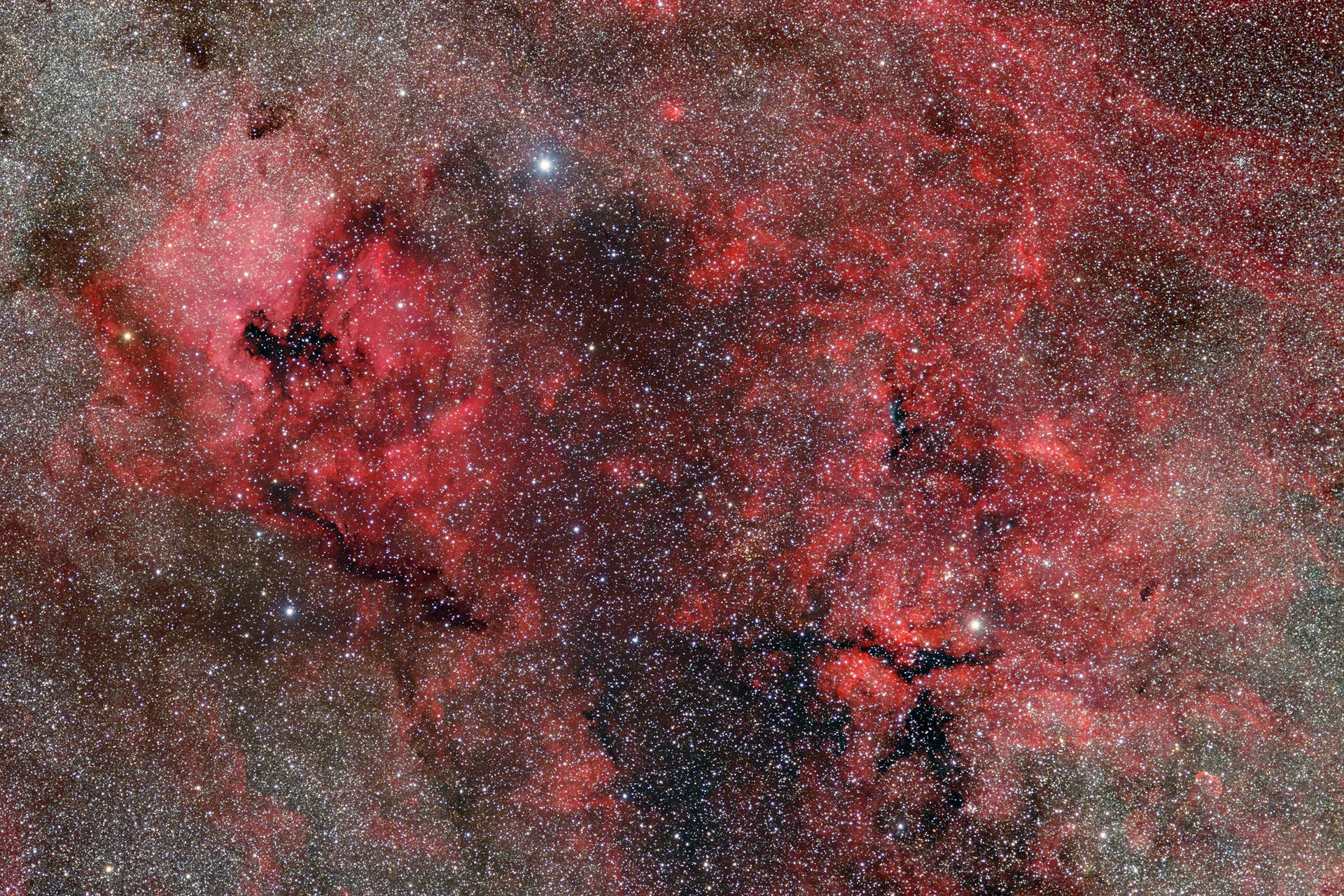 Nebula, Space, Red, Stars Wallpaper