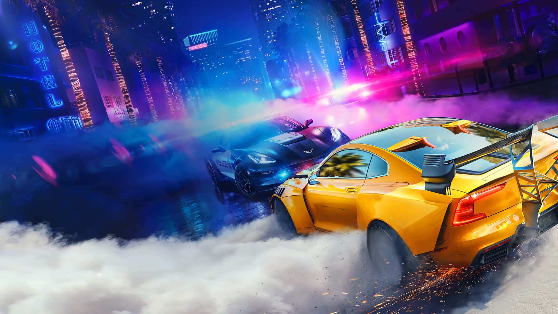 Thrilling Race Action In Need For Speed 4k Wallpaper