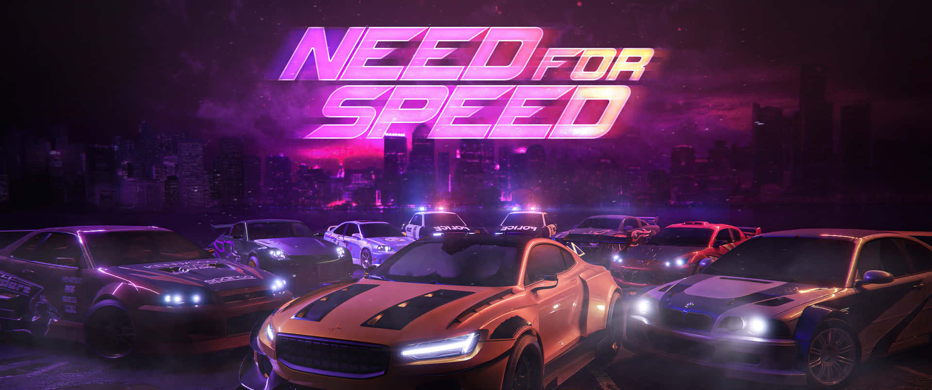 Needfor Speed Baggrund Med Pink Logo