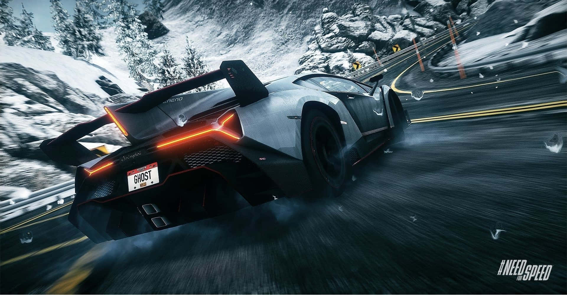 Need For Speed Laptop Snowy Road Wallpaper