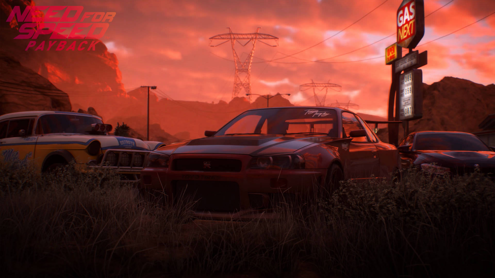 Need For Speed Payback Gas Station Sunset