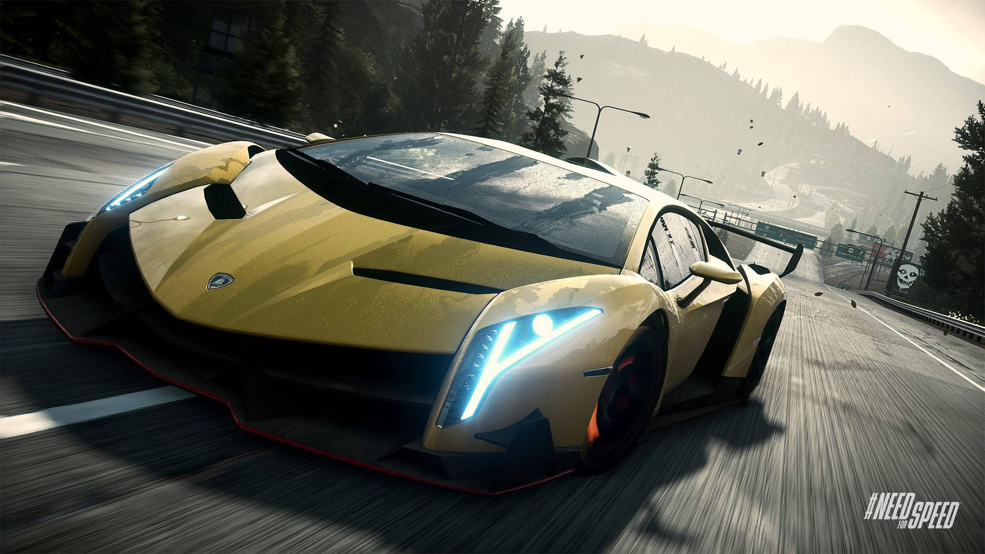 Need For Speed Yellow Lamborghini Veneno