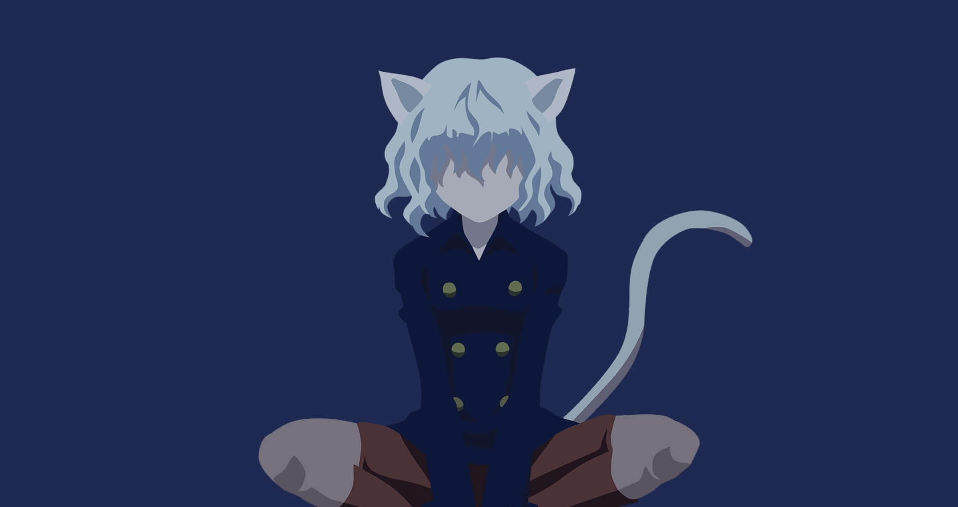 A Cat With White Hair Sitting On The Ground Wallpaper