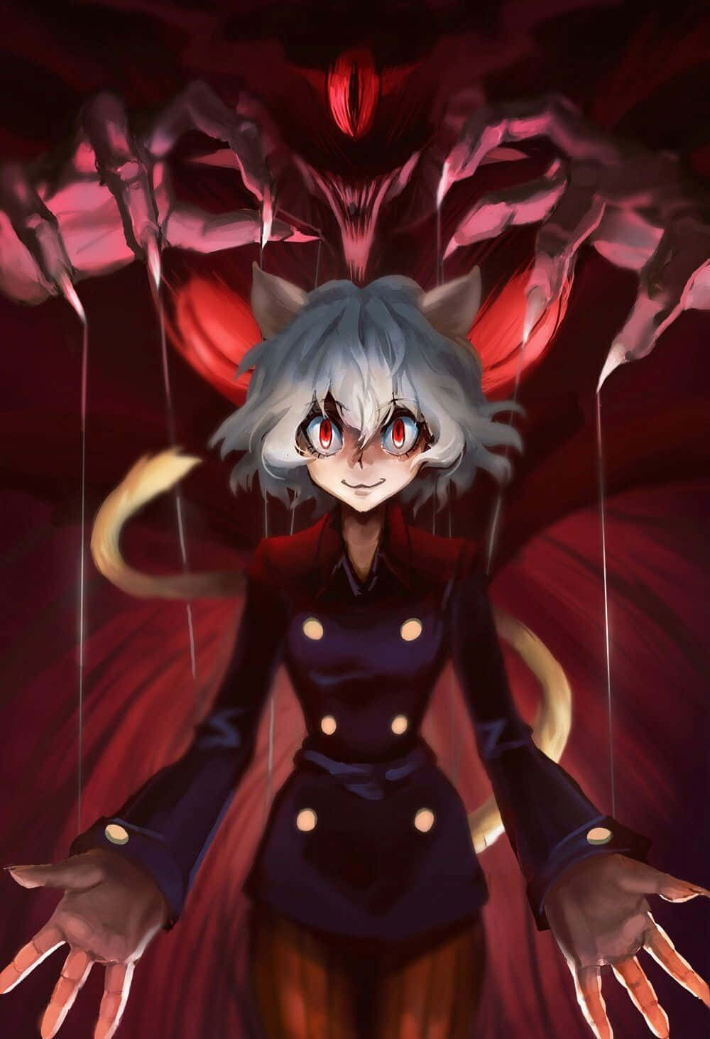 Neferpitou - The Iconic Royal Guard of the Chimera Ant Wallpaper