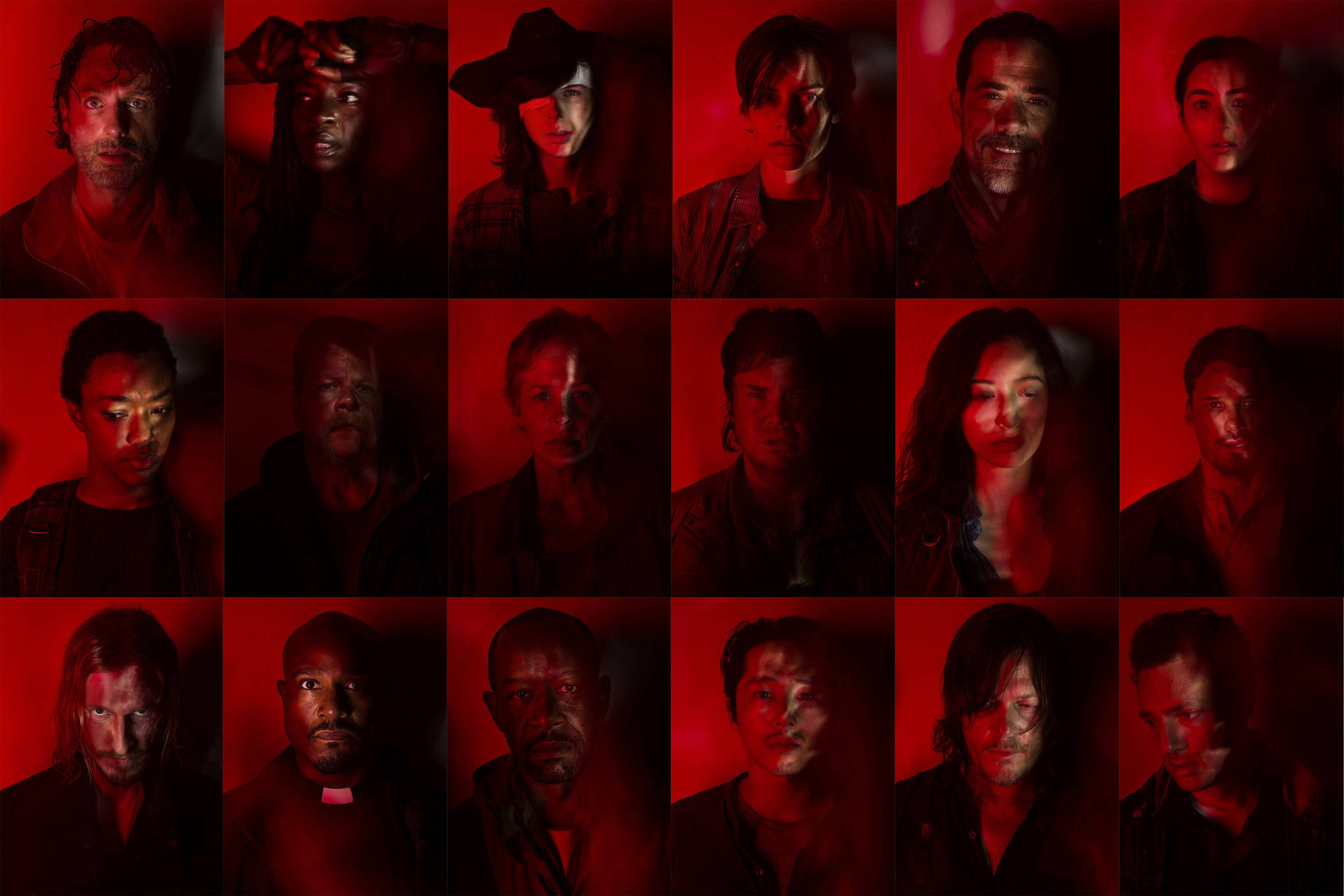 Negan And The Walking Dead Characters Wallpaper