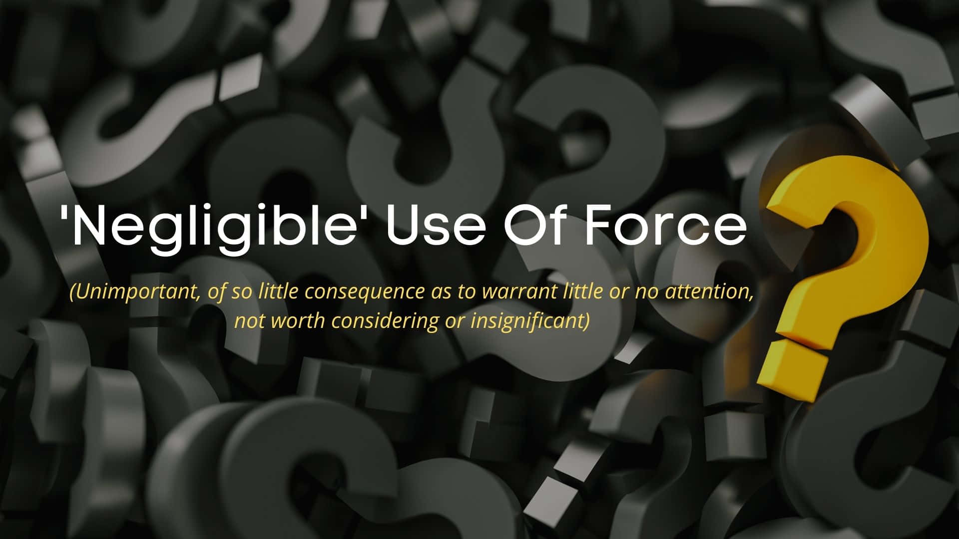 Negligible Use Of Force Cover Wallpaper