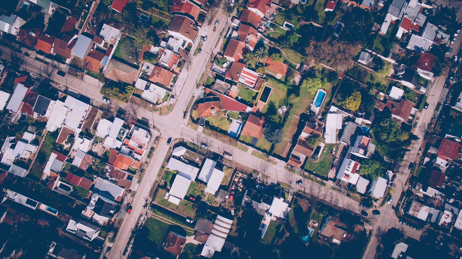 Aerial View Of A Residential Neighborhood