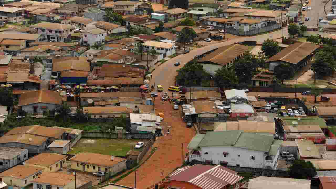 Neighborhood In Gabon Background