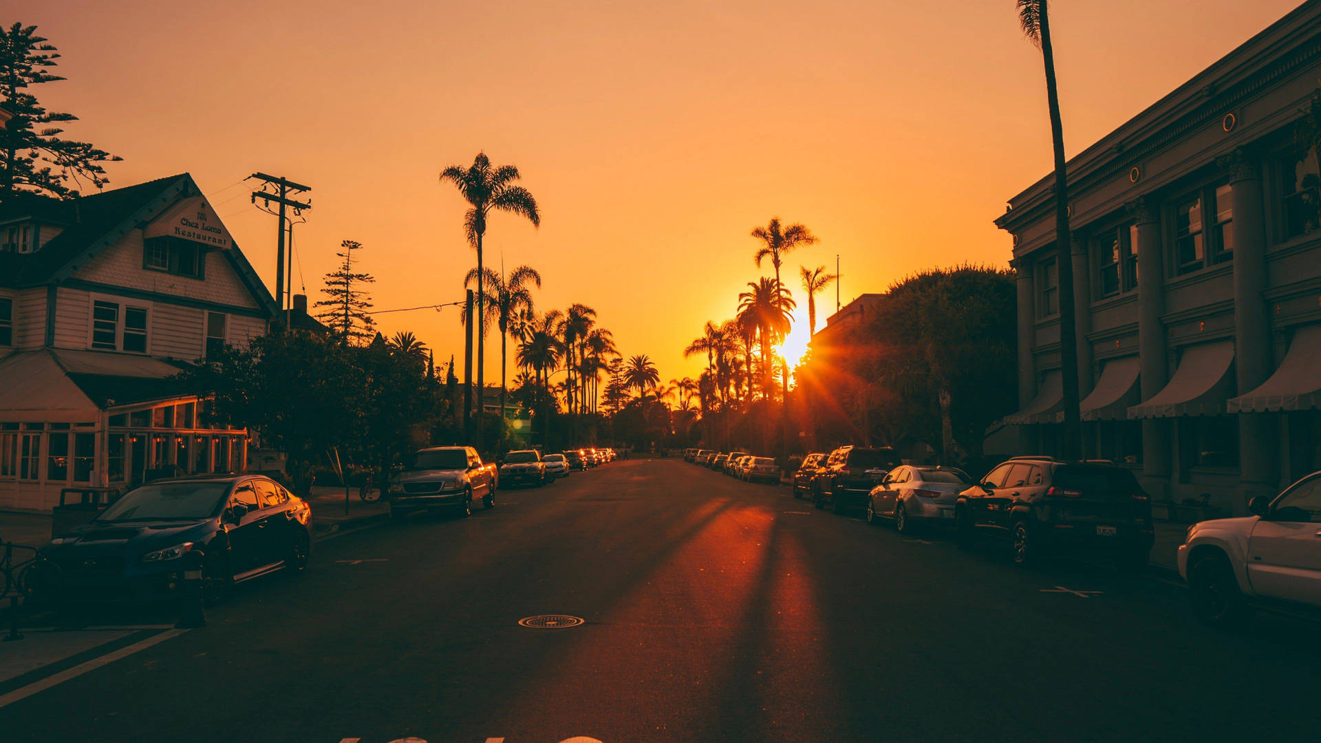Download Neighborhood Street In Los Angeles 4k Wallpaper